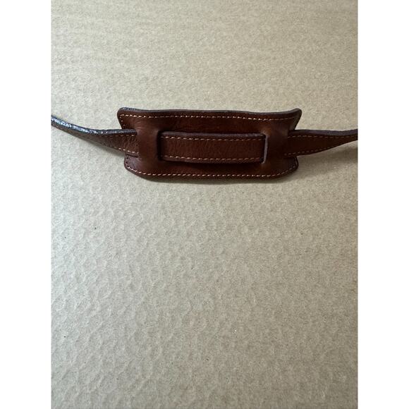 EDDIE BAUER 80s Brown Leather Crossbody Small Messenger Organizer Bag - Picture 11 of 11